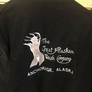 Leather sleeves leather trim on pockets bush company jacket